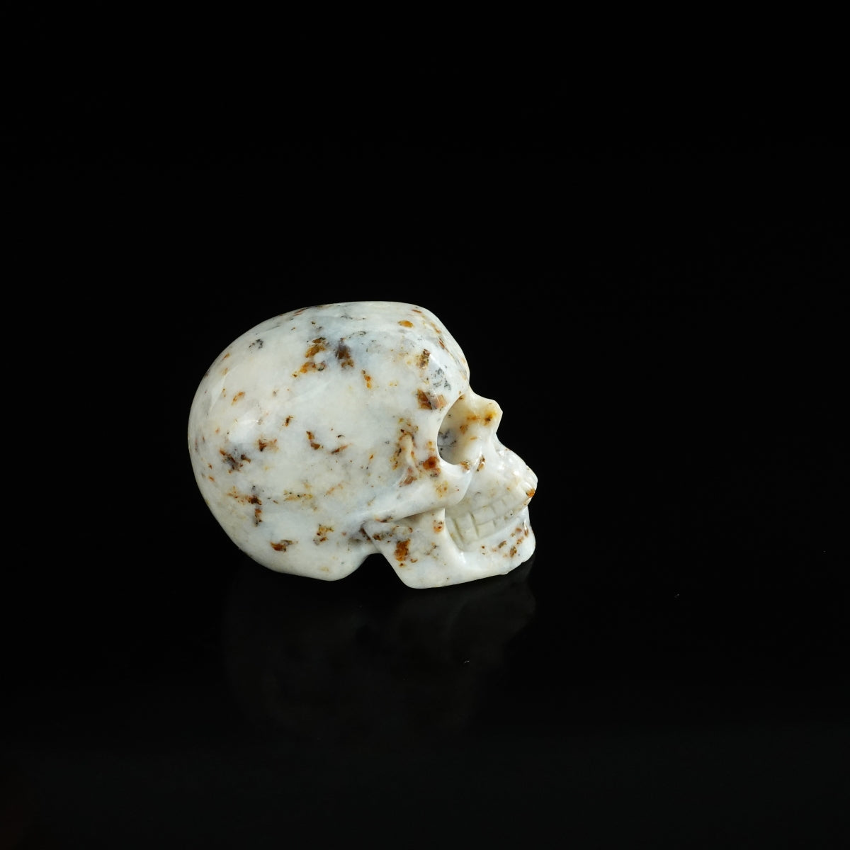 2.2" White Opal Crystal Skull Carving - Unique Piece #WO09