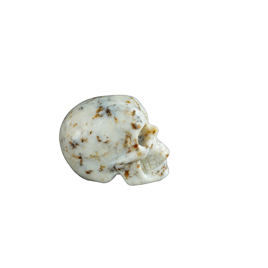 2.2" White Opal Crystal Skull Carving - Unique Piece #WO09
