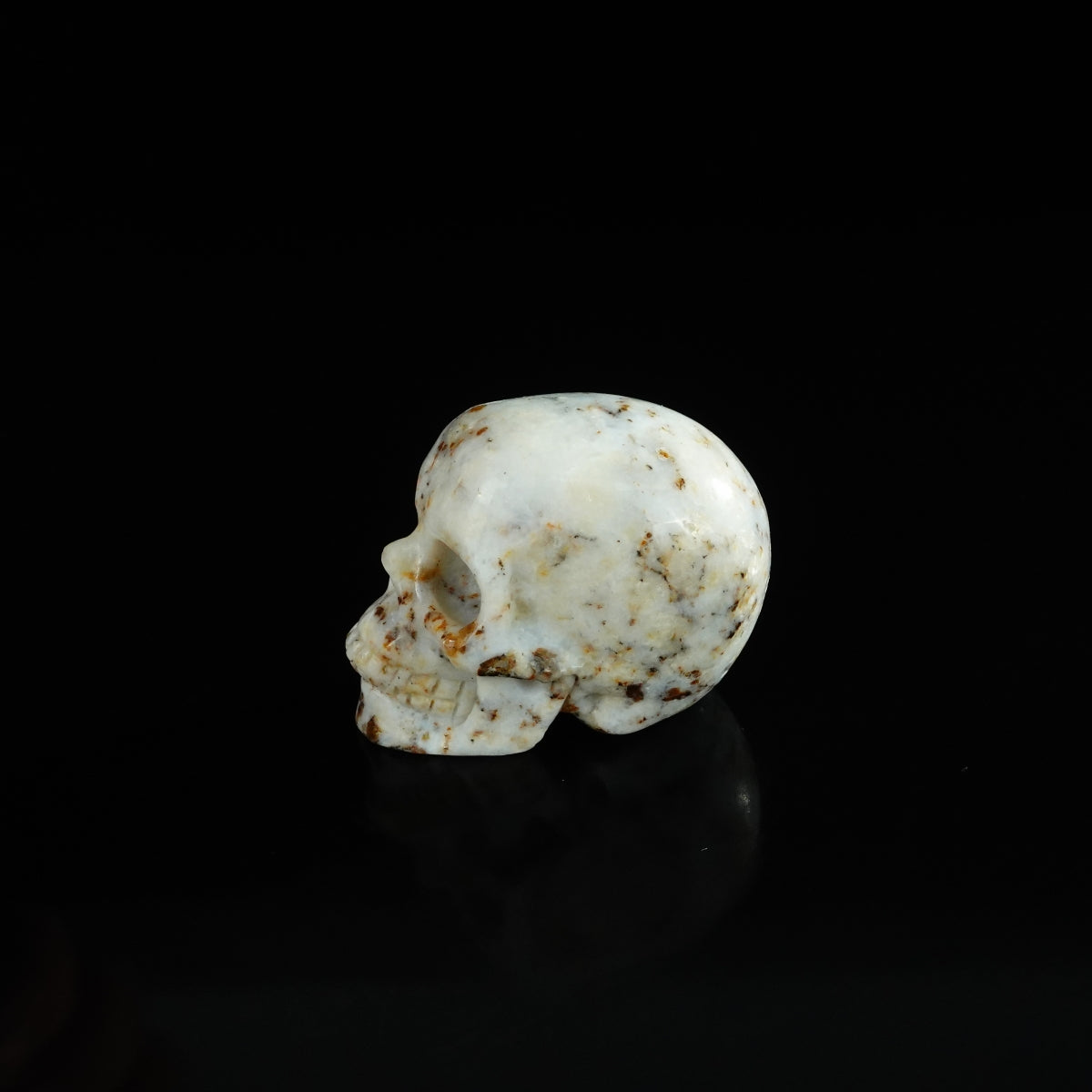 2.2" White Opal Crystal Skull Carving - Unique Piece #WO09