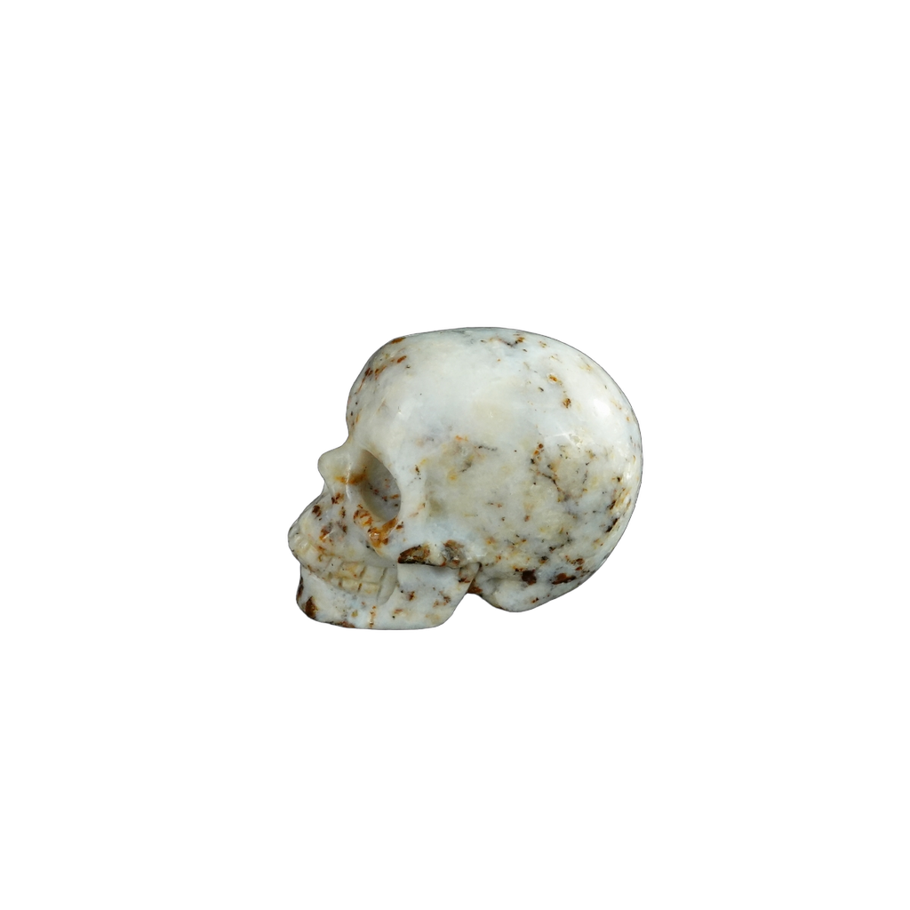 2.2" White Opal Crystal Skull Carving - Unique Piece #WO09