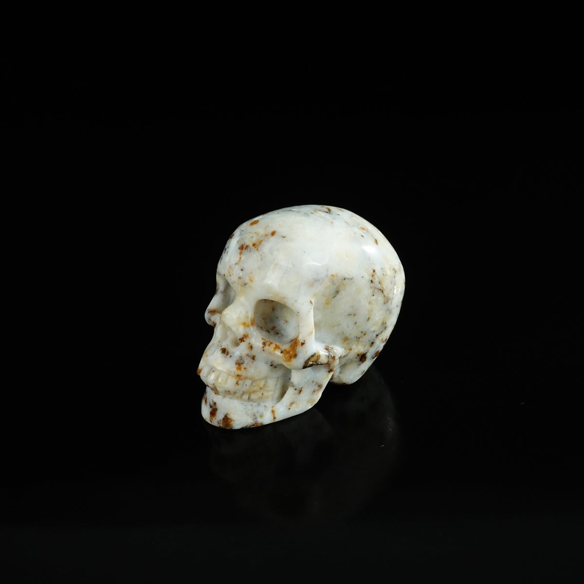 2.2" White Opal Crystal Skull Carving - Unique Piece #WO09