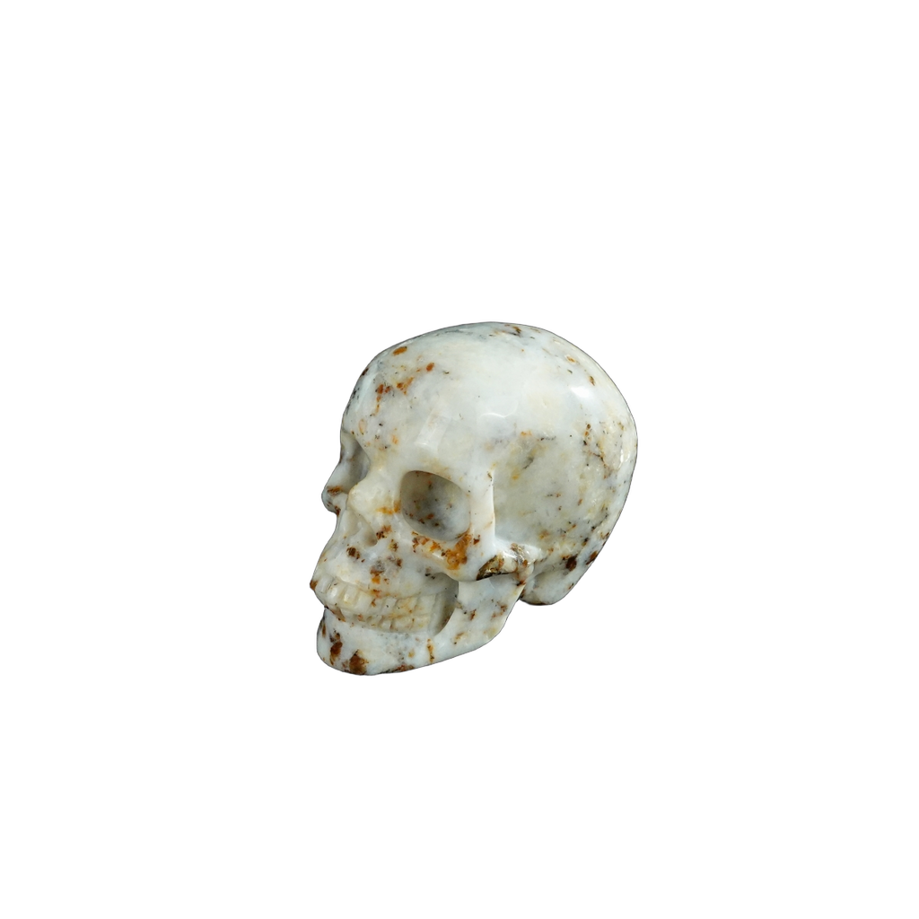 2.2" White Opal Crystal Skull Carving - Unique Piece #WO09