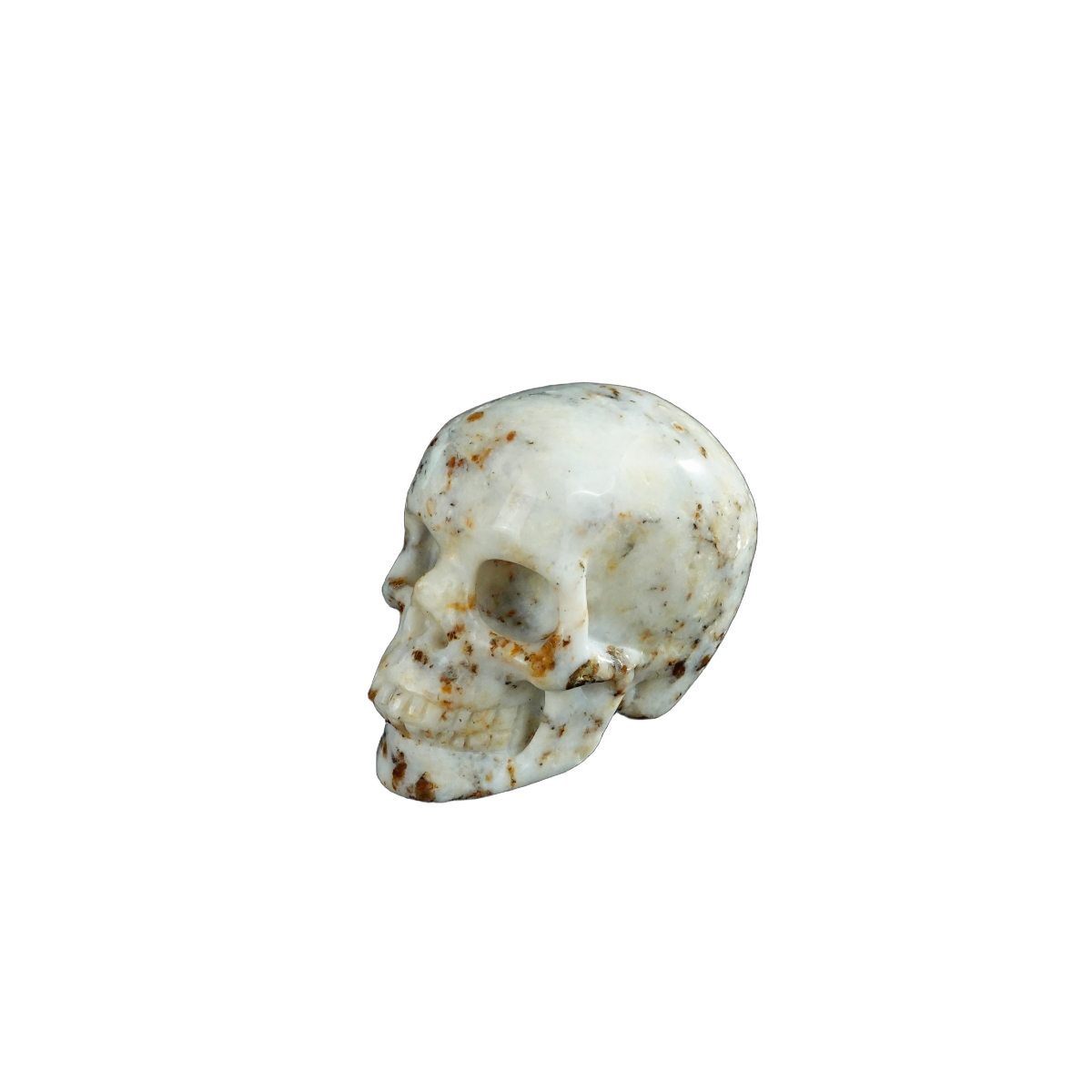 2.2" White Opal Crystal Skull Carving - Unique Piece #WO09