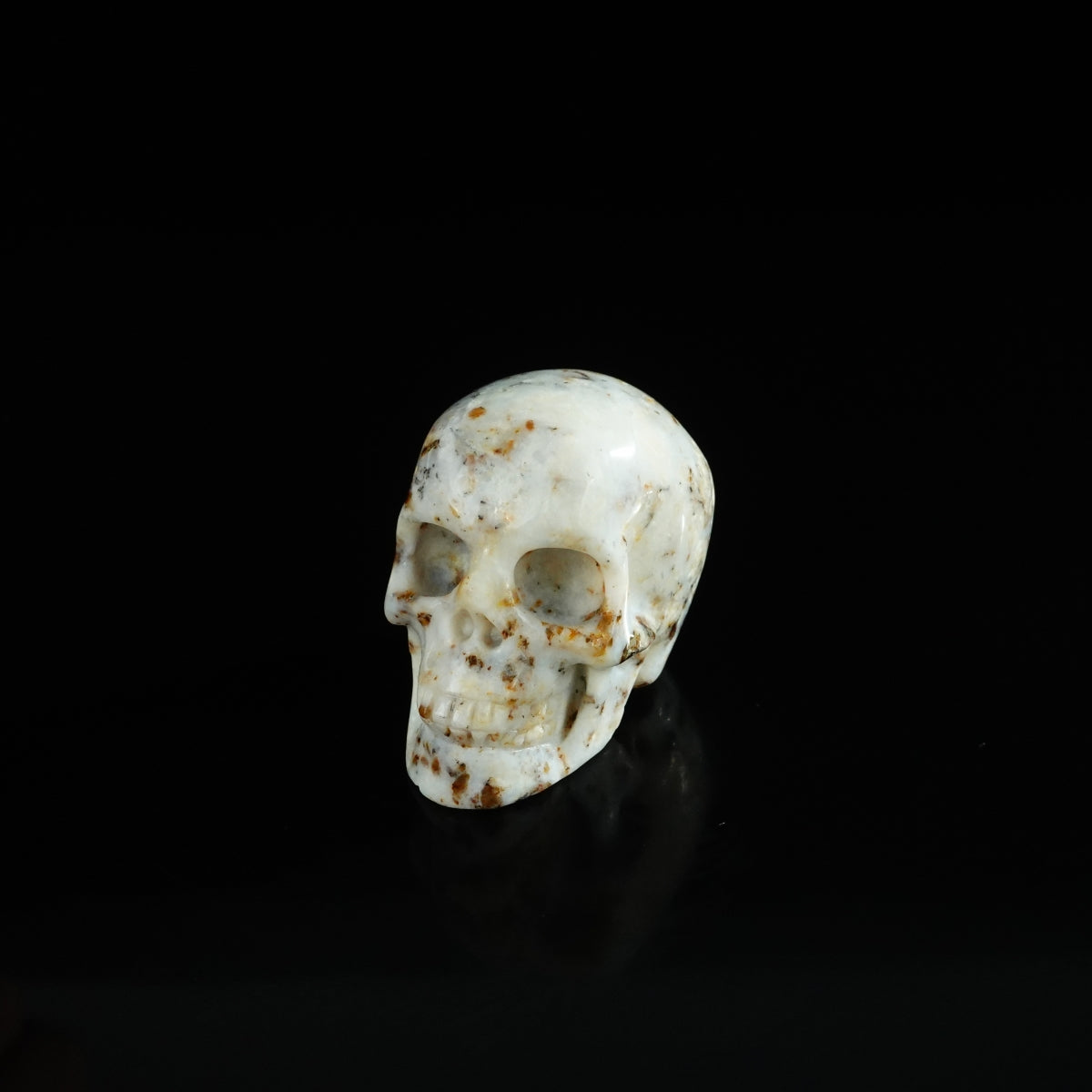 2.2" White Opal Crystal Skull Carving - Unique Piece #WO09