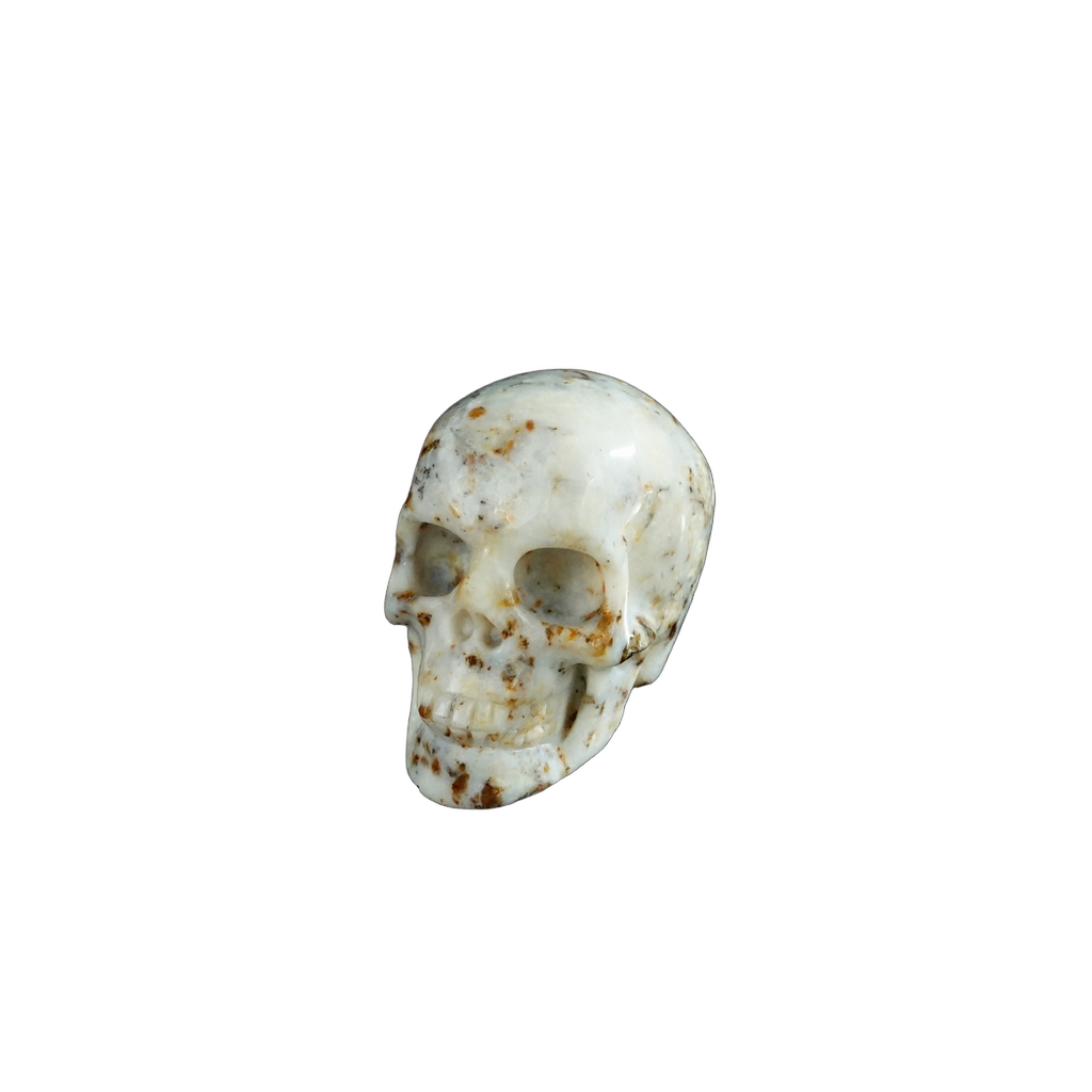 2.2" White Opal Crystal Skull Carving - Unique Piece #WO09