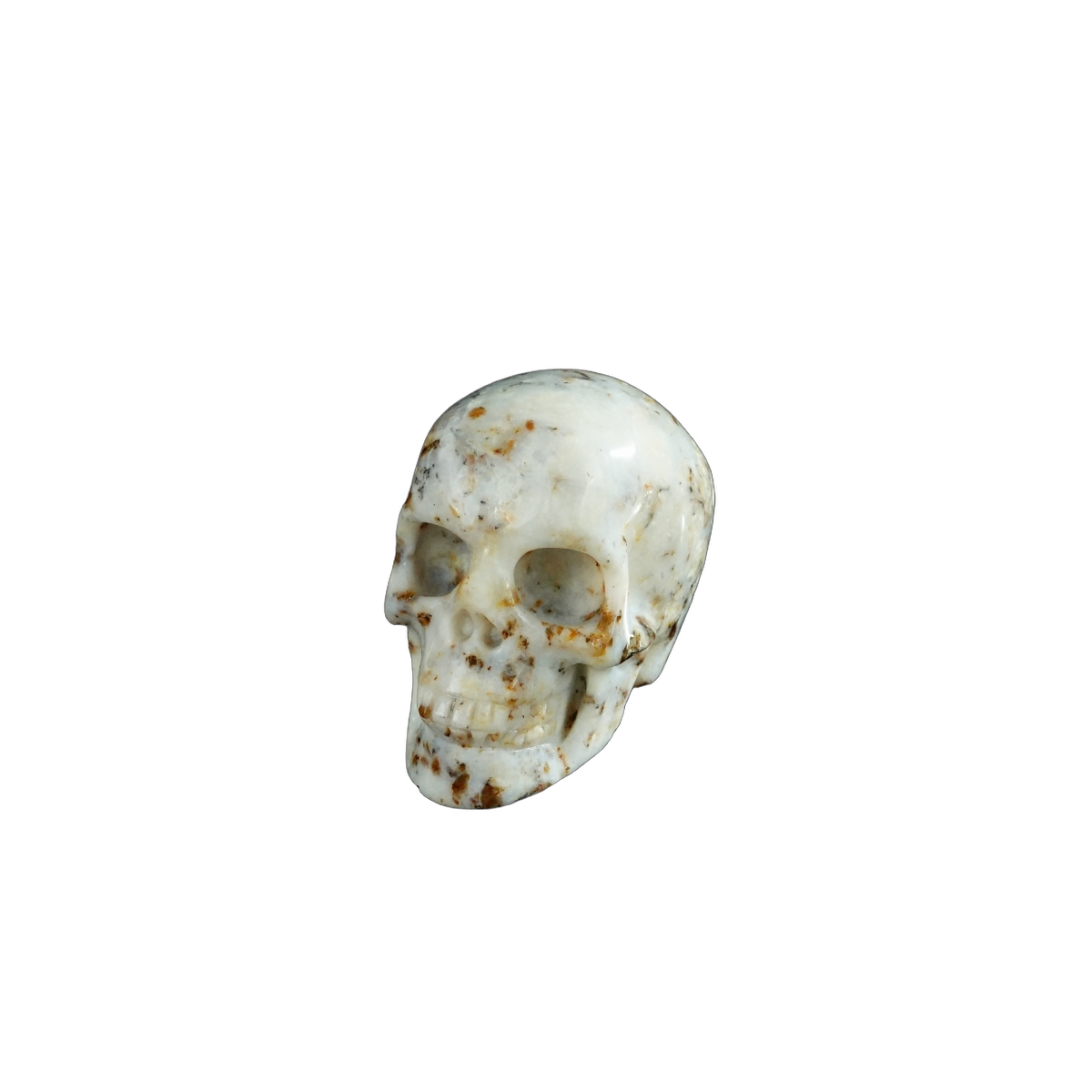 2.2" White Opal Crystal Skull Carving - Unique Piece #WO09