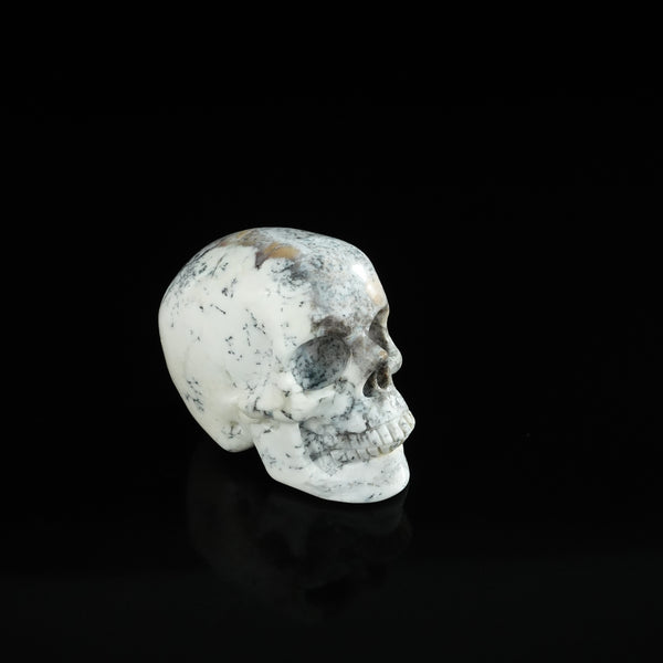 2.2" White Opal Crystal Skull Carving - Unique Piece #WO10 - alternate view