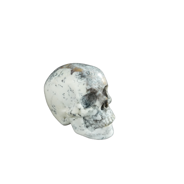 2.2" White Opal Crystal Skull Carving - Unique Piece #WO10 - alternate view