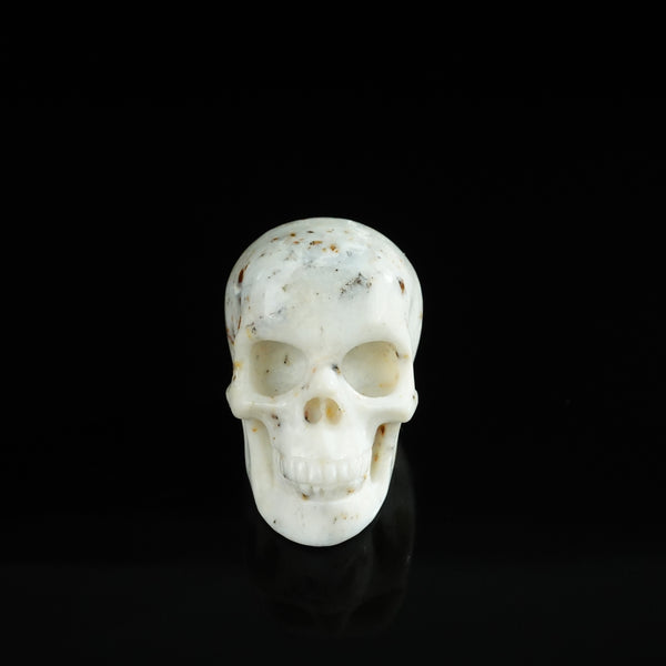 2.2" White Opal Crystal Skull Carving - Unique Piece #WO11