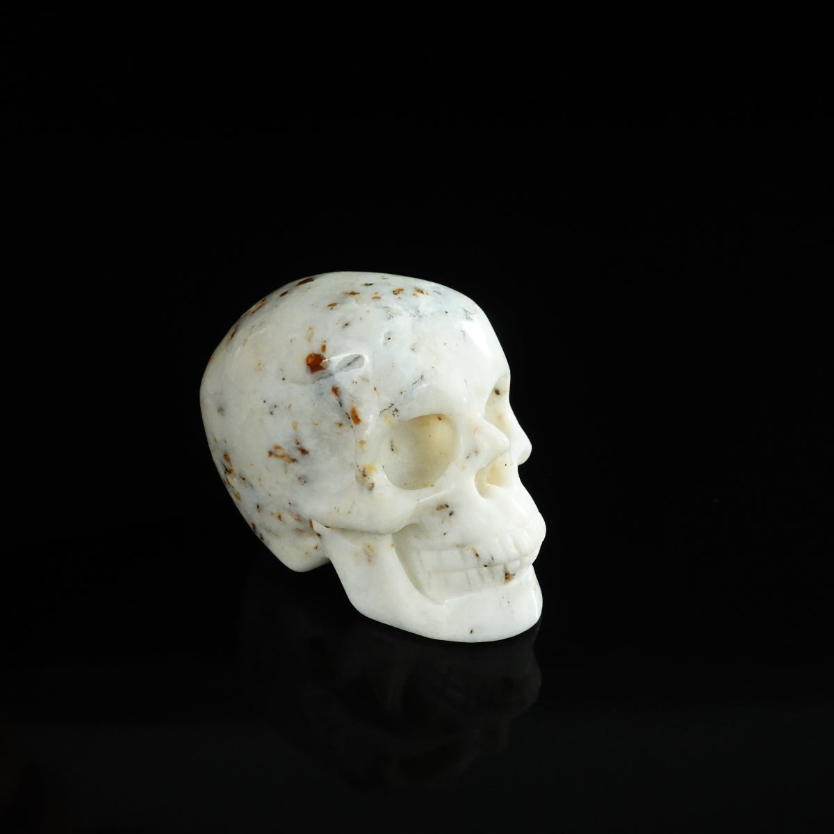 2.2" White Opal Crystal Skull Carving - Unique Piece #WO11