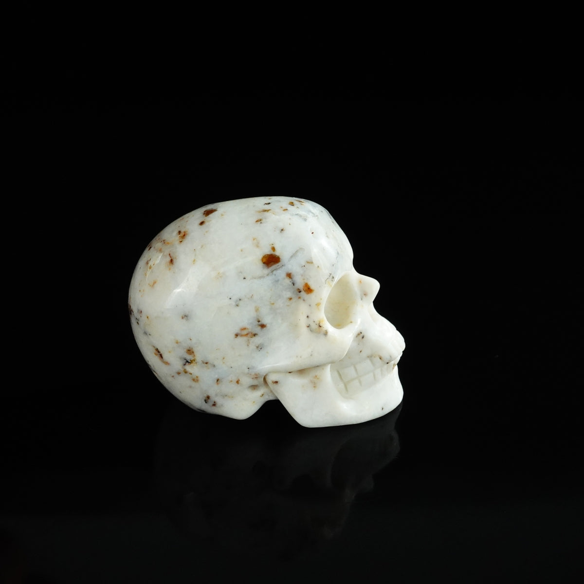 2.2" White Opal Crystal Skull Carving - Unique Piece #WO11