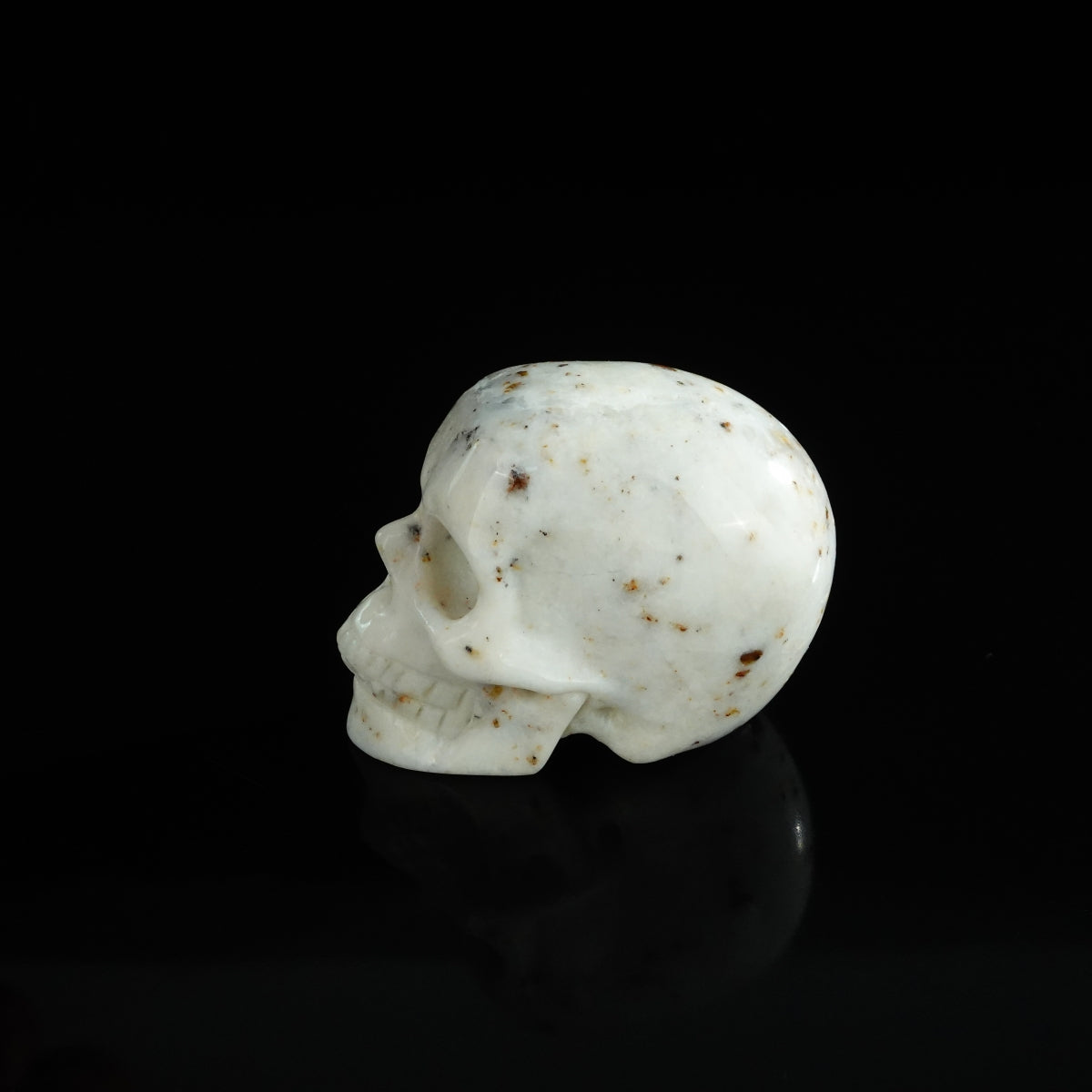 2.2" White Opal Crystal Skull Carving - Unique Piece #WO11