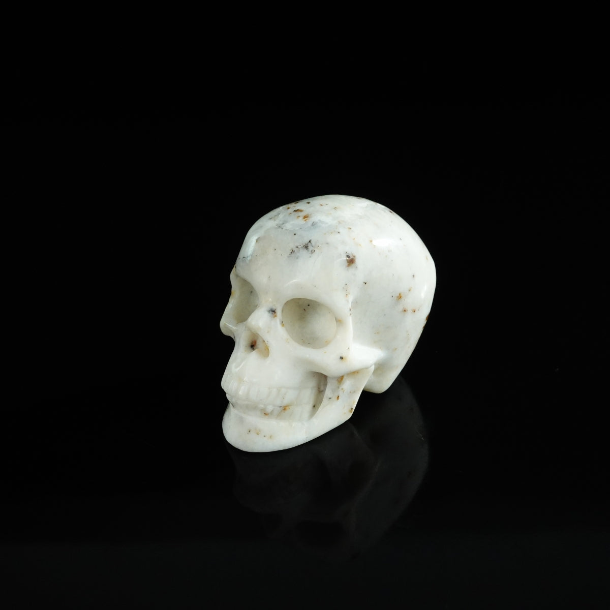 2.2" White Opal Crystal Skull Carving - Unique Piece #WO11