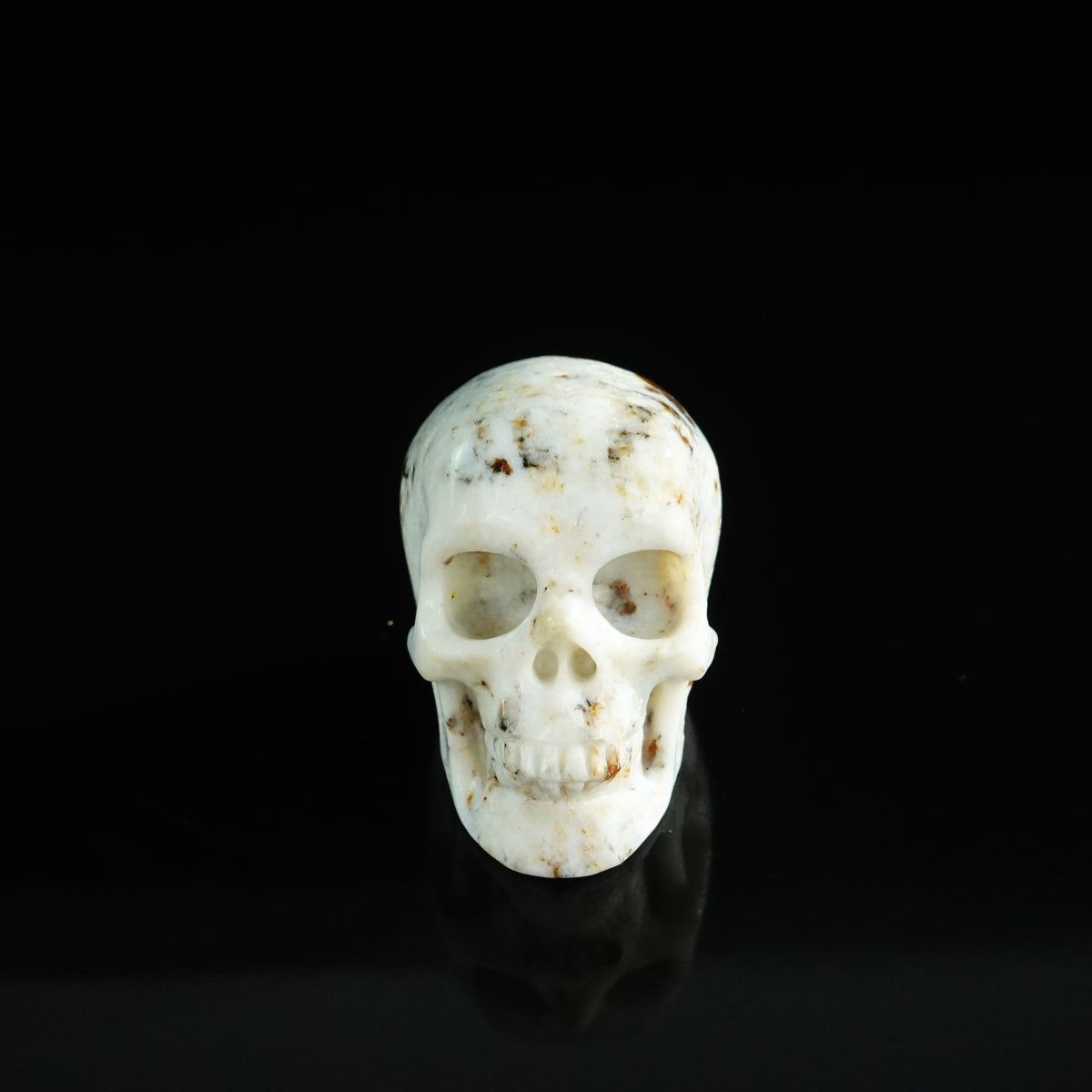 2.2" White Opal Crystal Skull Carving - Unique Piece #WO12