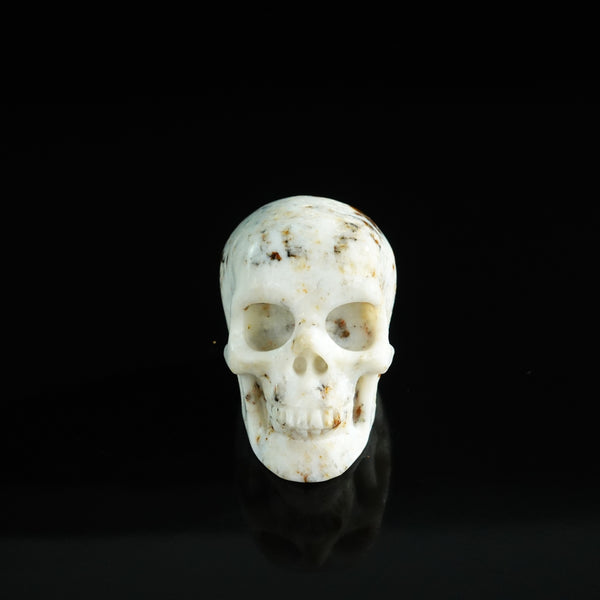 2.2" White Opal Crystal Skull Carving - Unique Piece #WO12