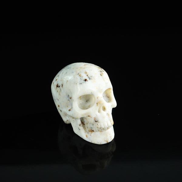 2.2" White Opal Crystal Skull Carving - Unique Piece #WO12 - alternate view