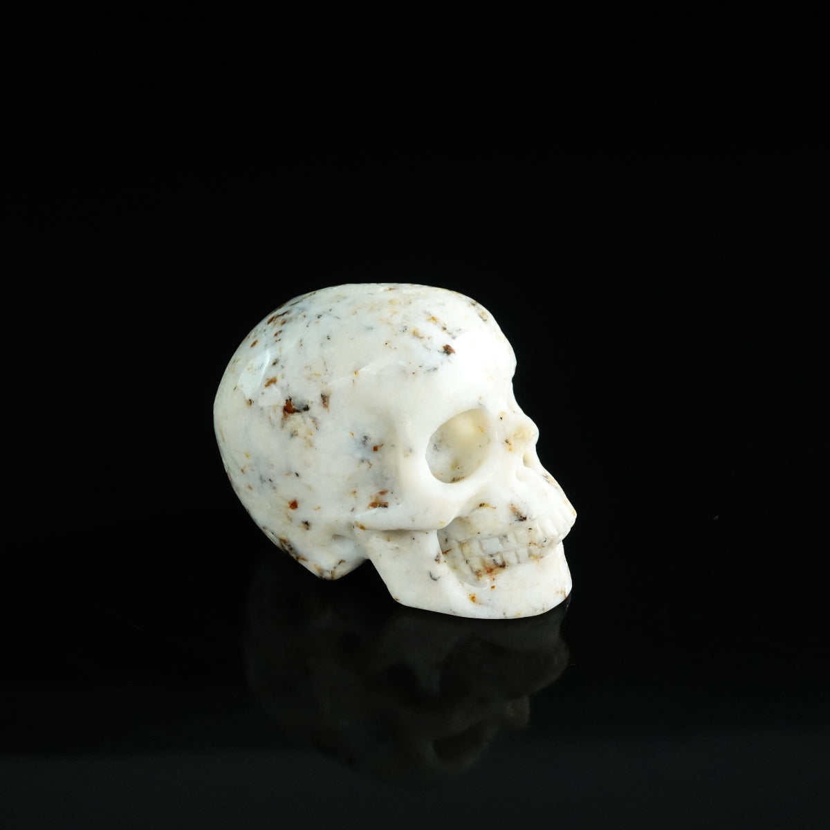 2.2" White Opal Crystal Skull Carving - Unique Piece #WO12