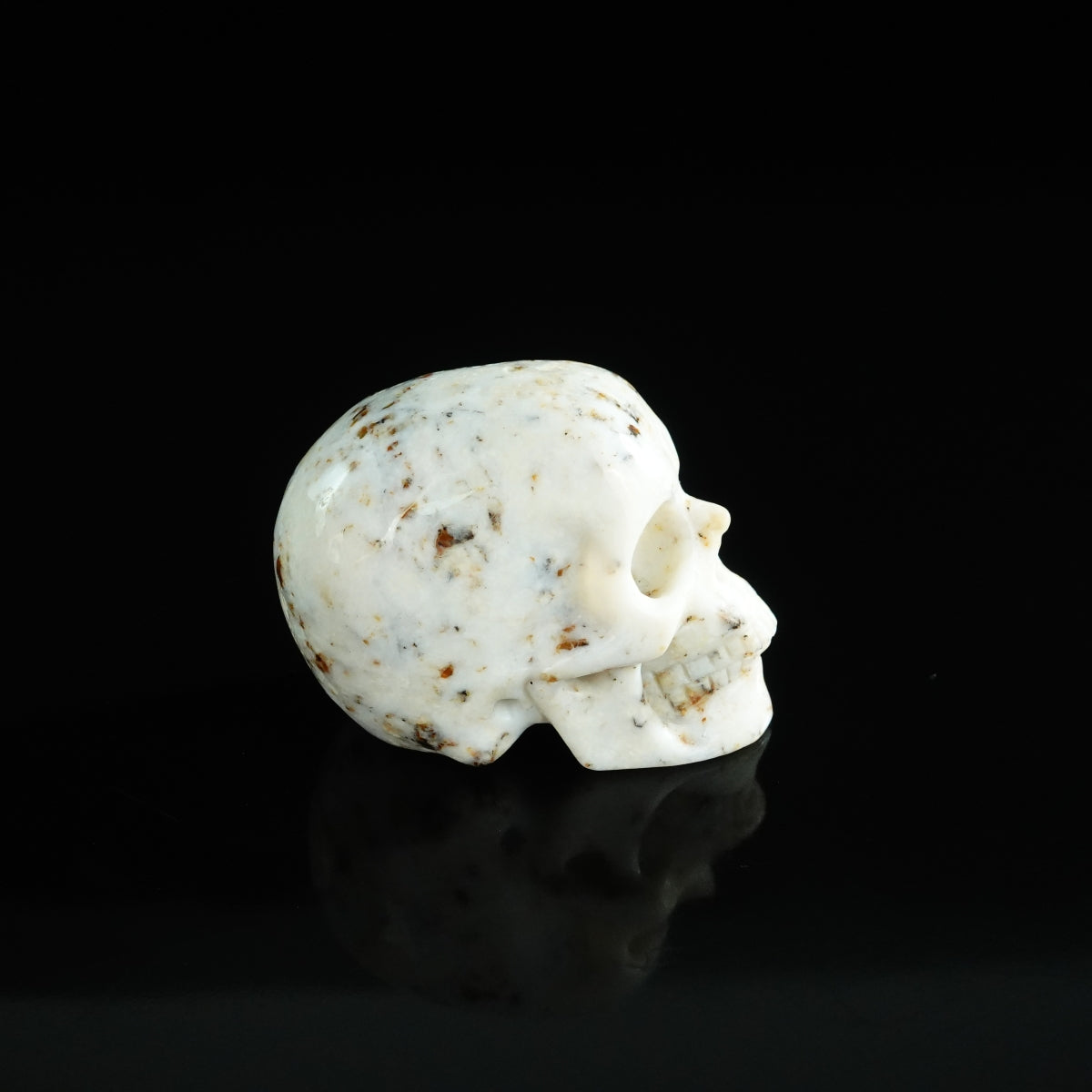 2.2" White Opal Crystal Skull Carving - Unique Piece #WO12