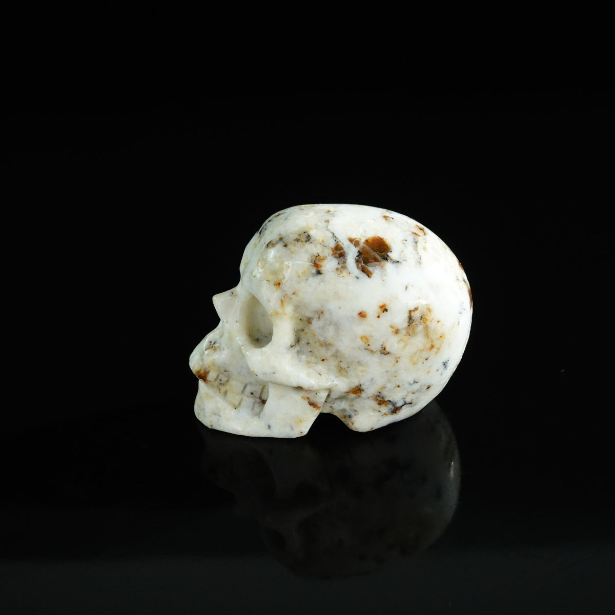 2.2" White Opal Crystal Skull Carving - Unique Piece #WO12