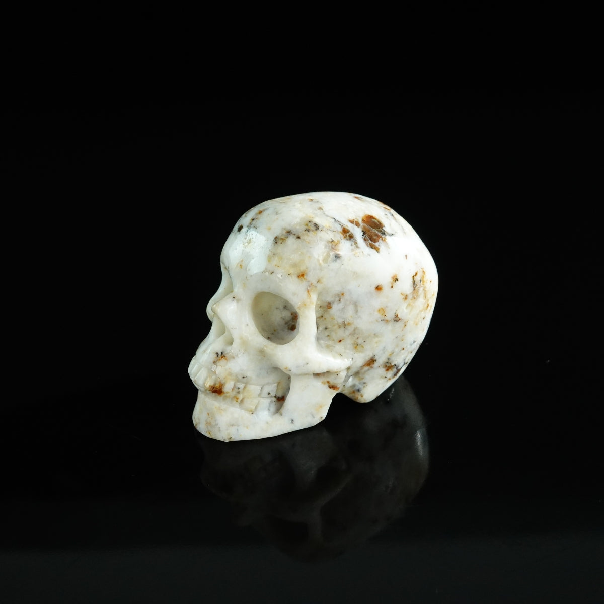 2.2" White Opal Crystal Skull Carving - Unique Piece #WO12