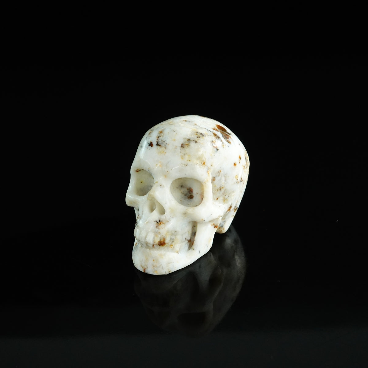 2.2" White Opal Crystal Skull Carving - Unique Piece #WO12