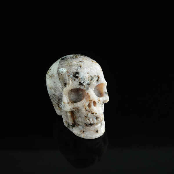 2.2" White Opal Crystal Skull Carving - Unique Piece #WO13 - alternate view