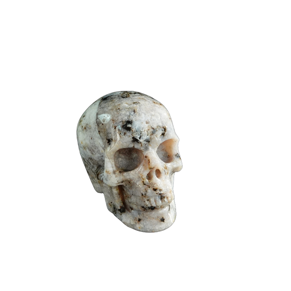 2.2" White Opal Crystal Skull Carving - Unique Piece #WO13 - alternate view