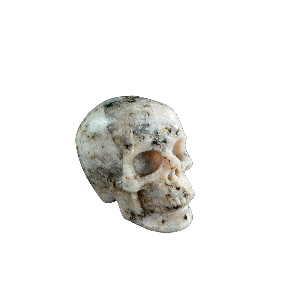 2.2" White Opal Crystal Skull Carving - Unique Piece #WO13
