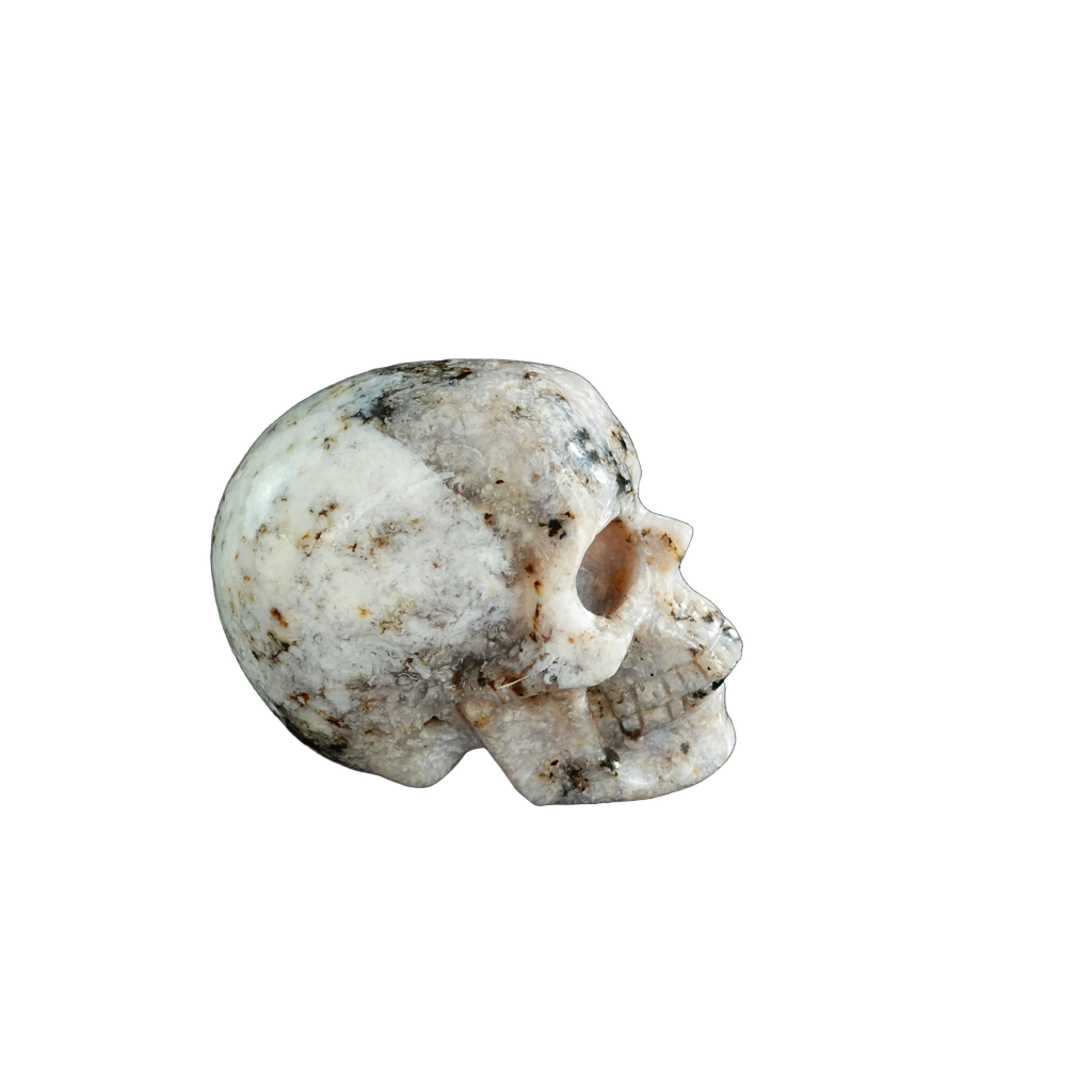 2.2" White Opal Crystal Skull Carving - Unique Piece #WO13