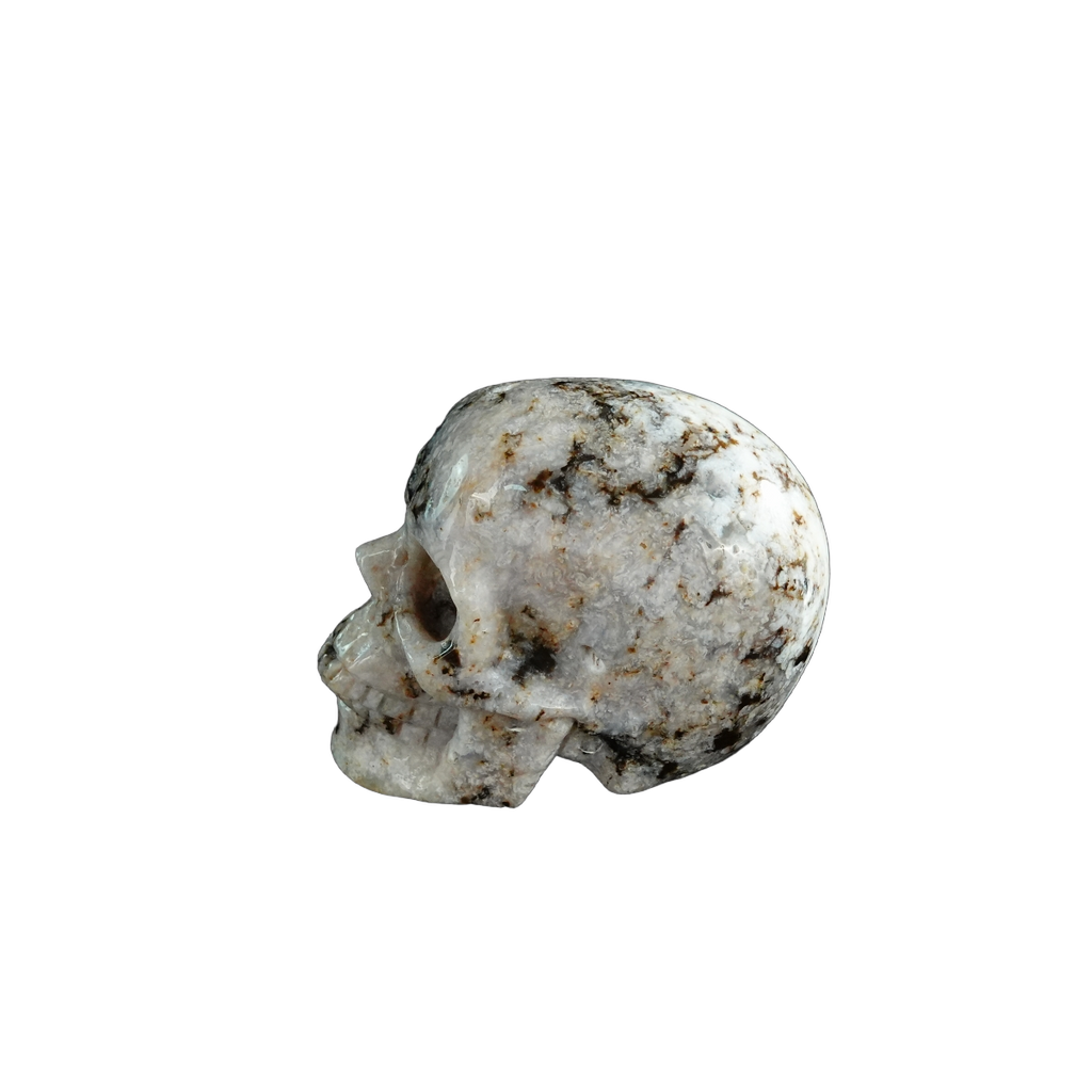 2.2" White Opal Crystal Skull Carving - Unique Piece #WO13
