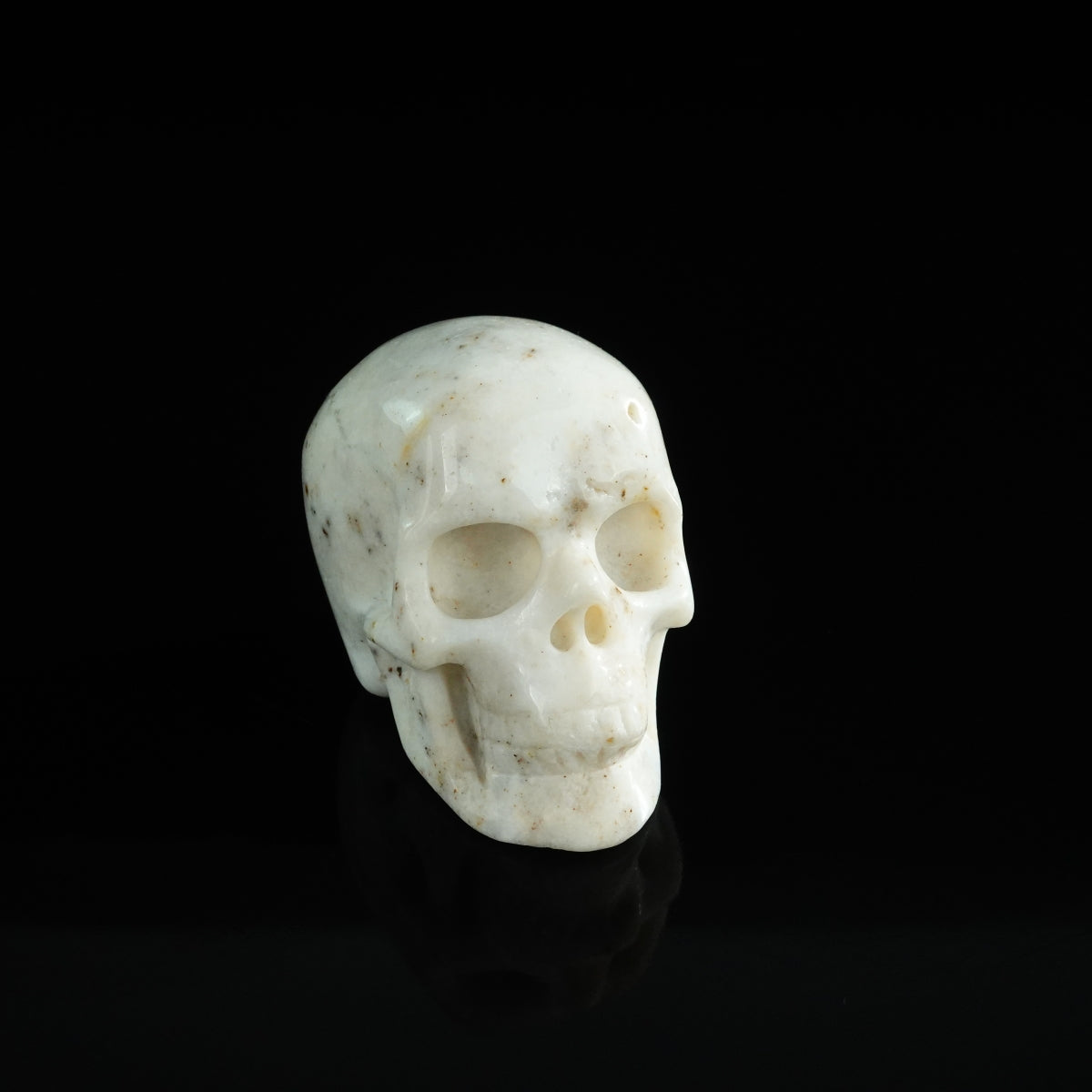 2.2" White Opal Crystal Skull Carving - Unique Piece #WO14