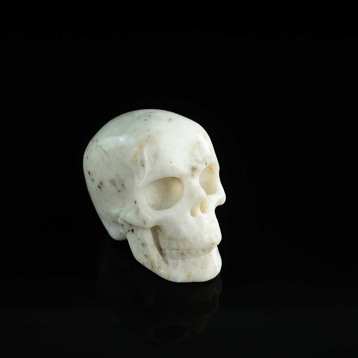 2.2" White Opal Crystal Skull Carving - Unique Piece #WO14