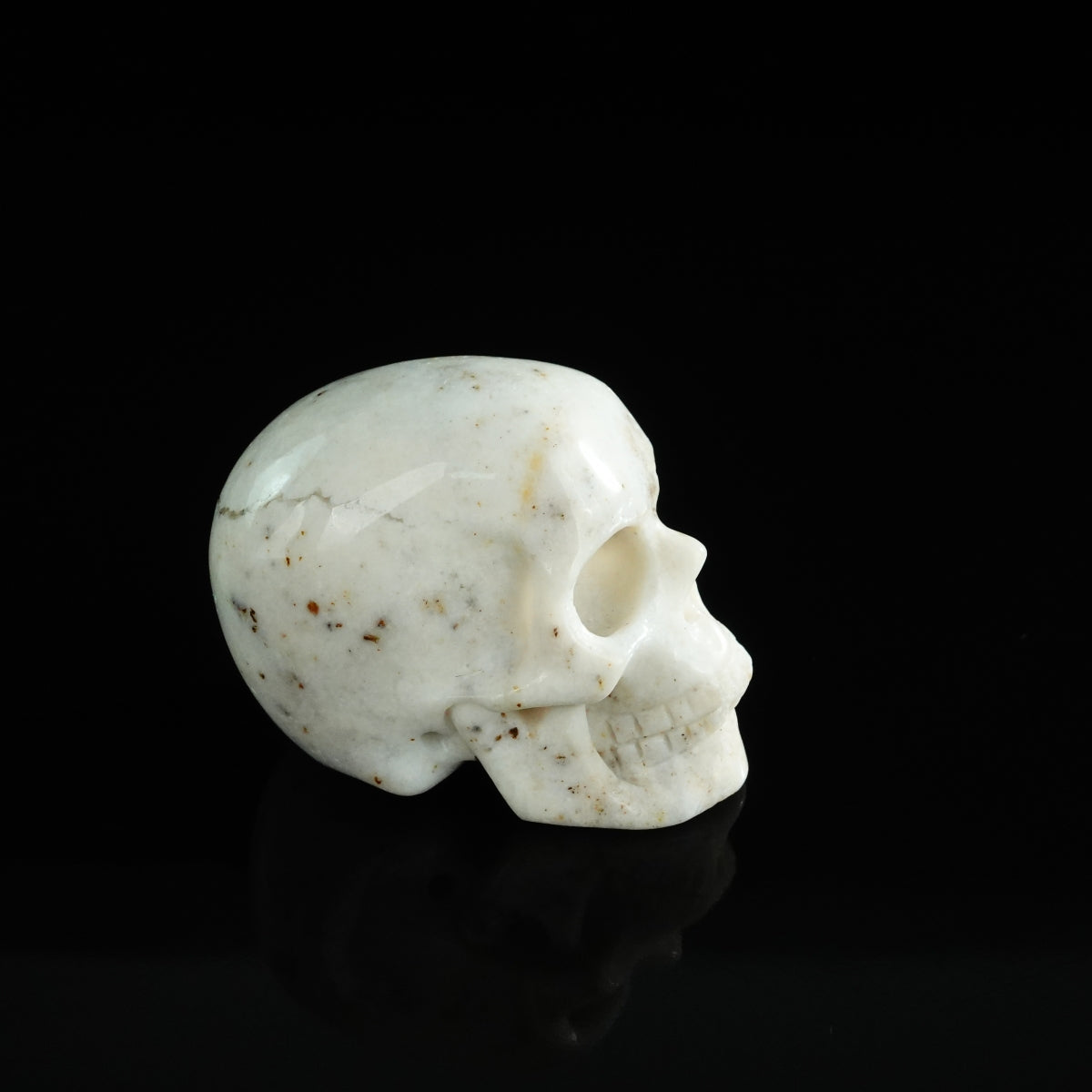2.2" White Opal Crystal Skull Carving - Unique Piece #WO14
