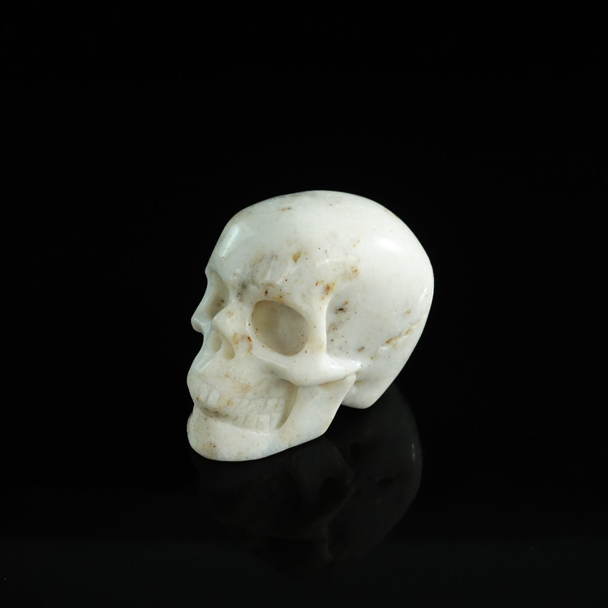 2.2" White Opal Crystal Skull Carving - Unique Piece #WO14