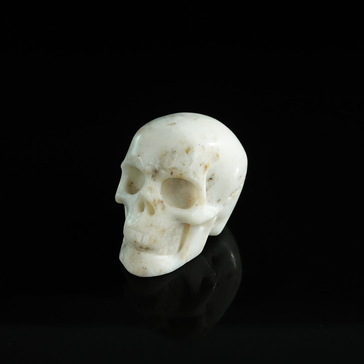 2.2" White Opal Crystal Skull Carving - Unique Piece #WO14
