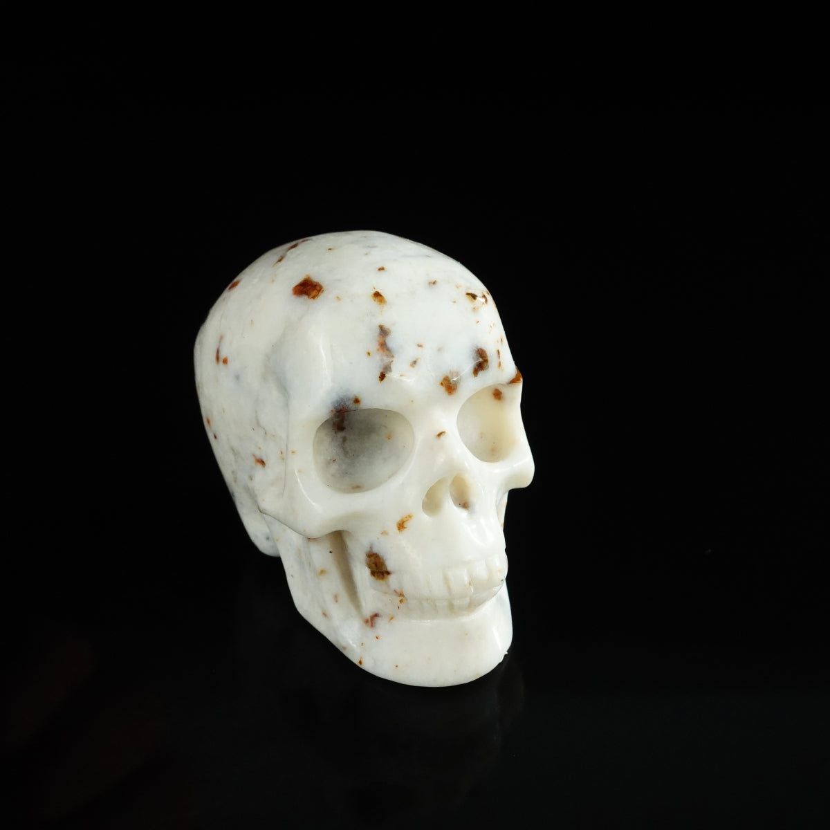2.2" White Opal Crystal Skull Carving - Unique Piece #WO15