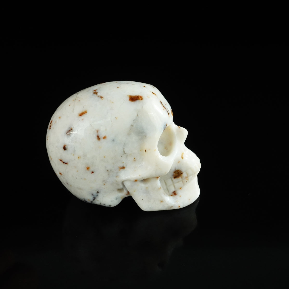2.2" White Opal Crystal Skull Carving - Unique Piece #WO15