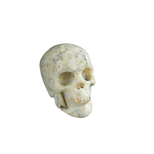 2.2" White Opal Crystal Skull Carving - Unique Piece #WO16 - alternate view