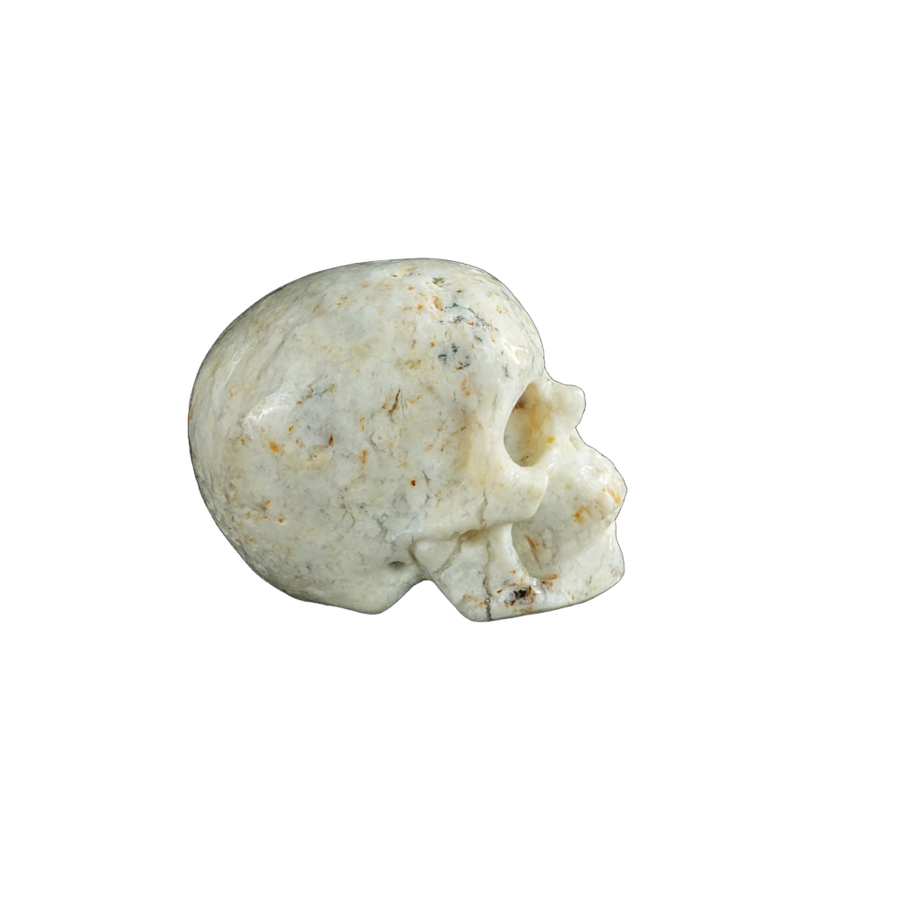 2.2" White Opal Crystal Skull Carving - Unique Piece #WO16
