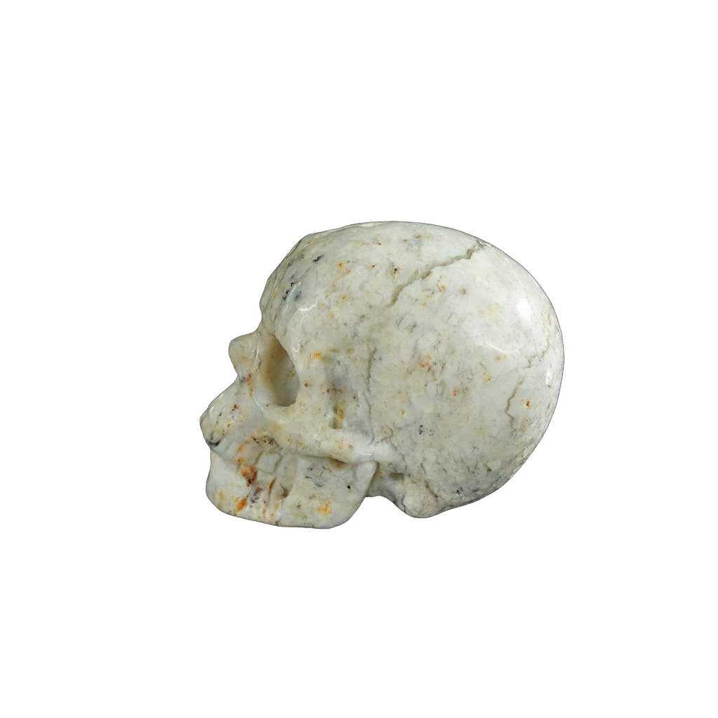 2.2" White Opal Crystal Skull Carving - Unique Piece #WO16