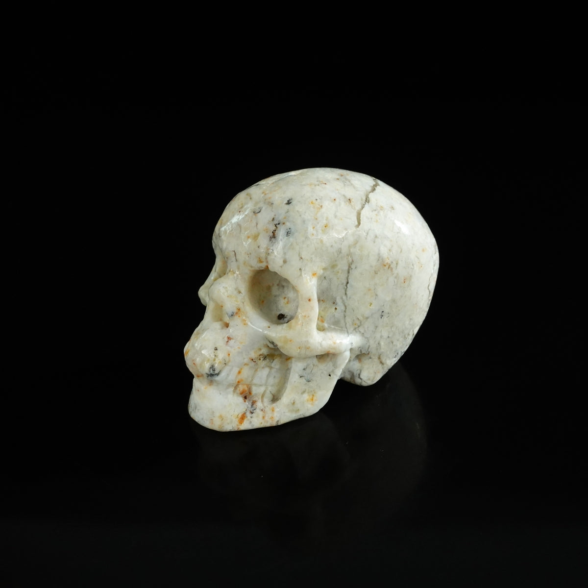 2.2" White Opal Crystal Skull Carving - Unique Piece #WO16