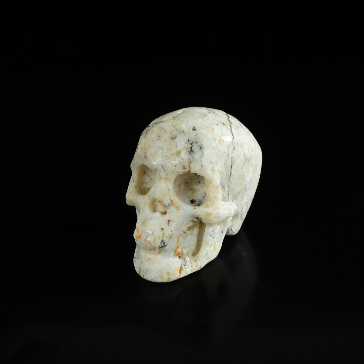 2.2" White Opal Crystal Skull Carving - Unique Piece #WO16
