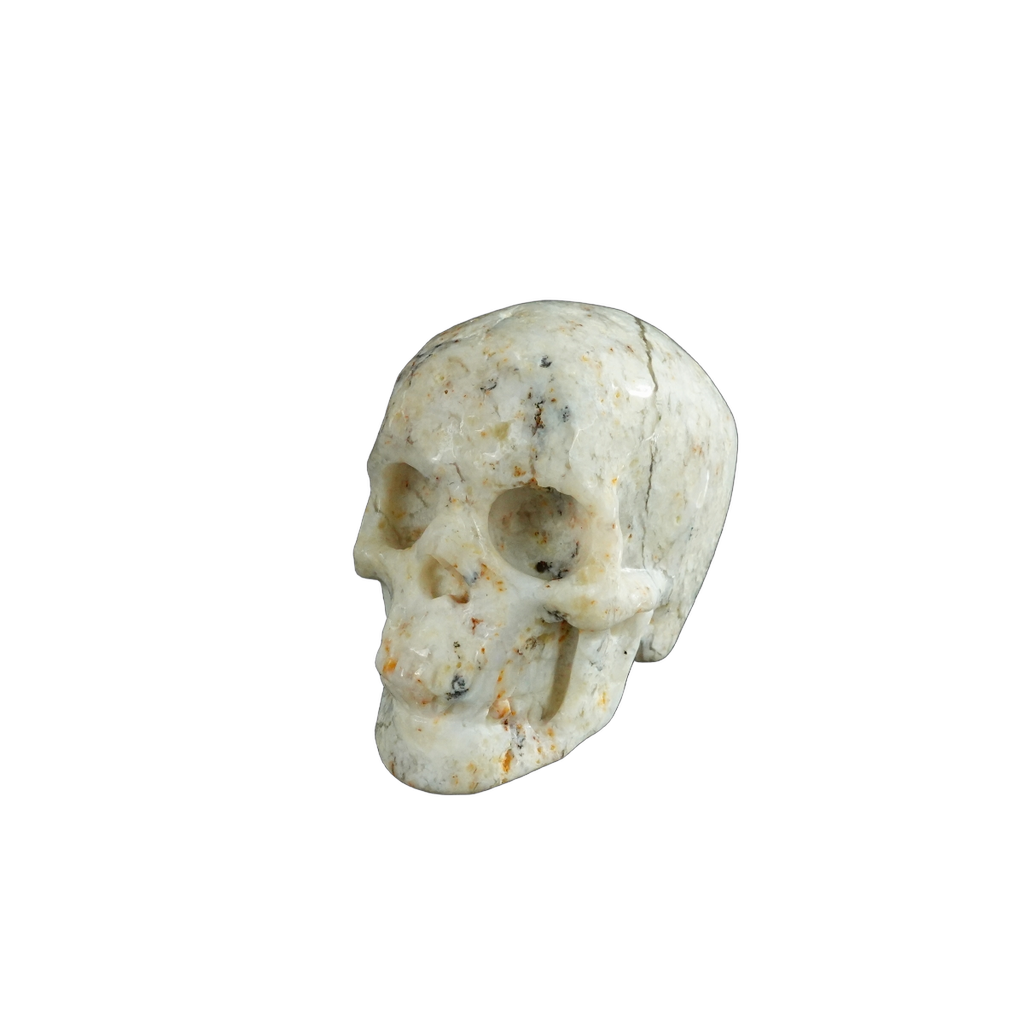 2.2" White Opal Crystal Skull Carving - Unique Piece #WO16