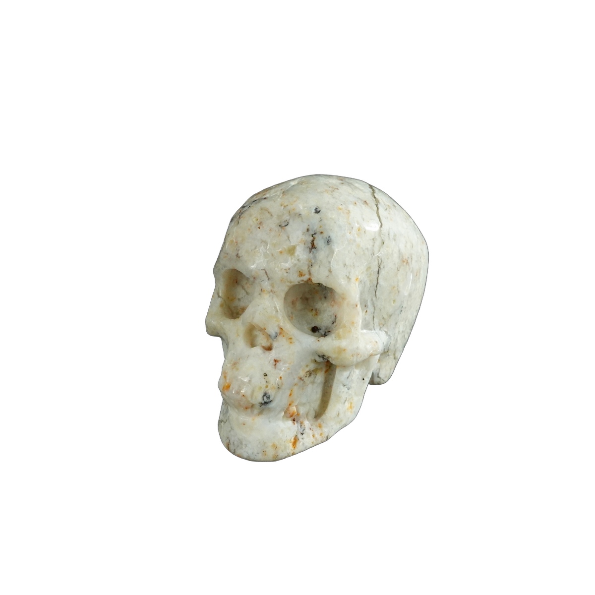 2.2" White Opal Crystal Skull Carving - Unique Piece #WO16