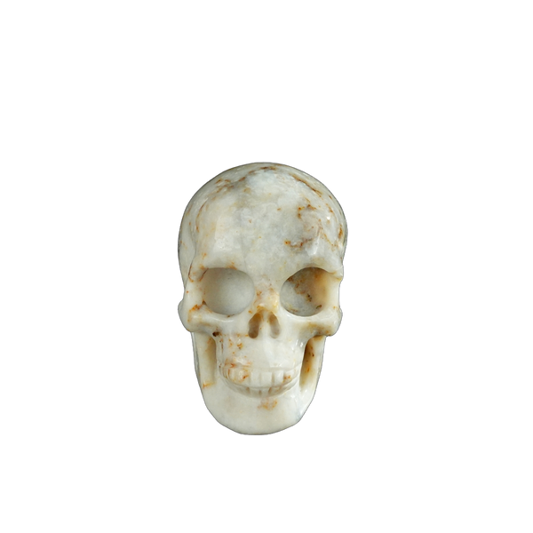 2.2" White Opal Crystal Skull Carving - Unique Piece #WO17