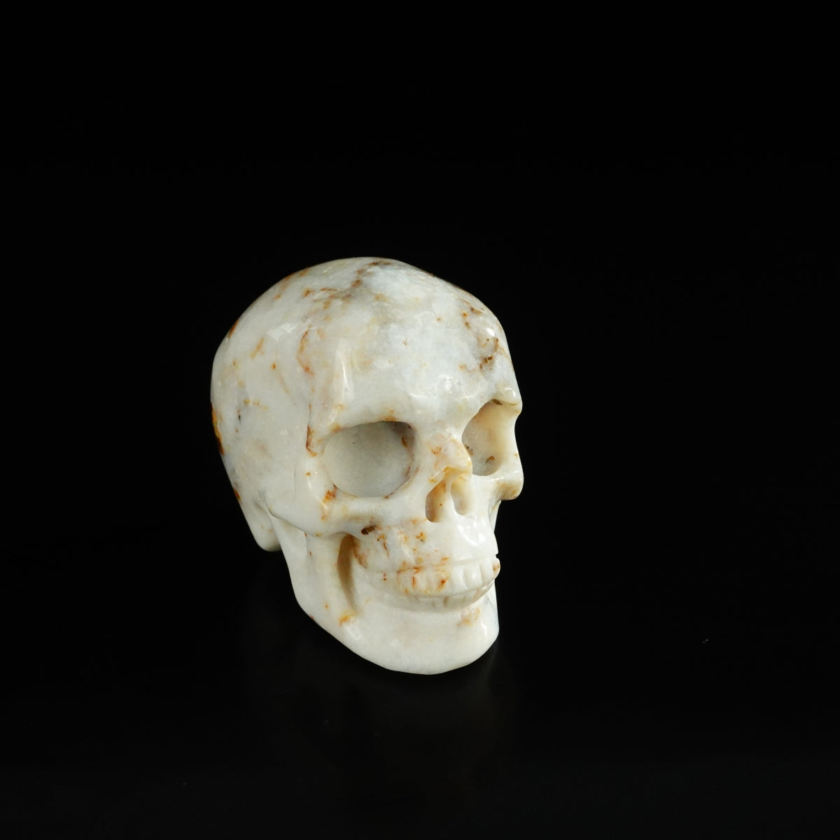 2.2" White Opal Crystal Skull Carving - Unique Piece #WO17