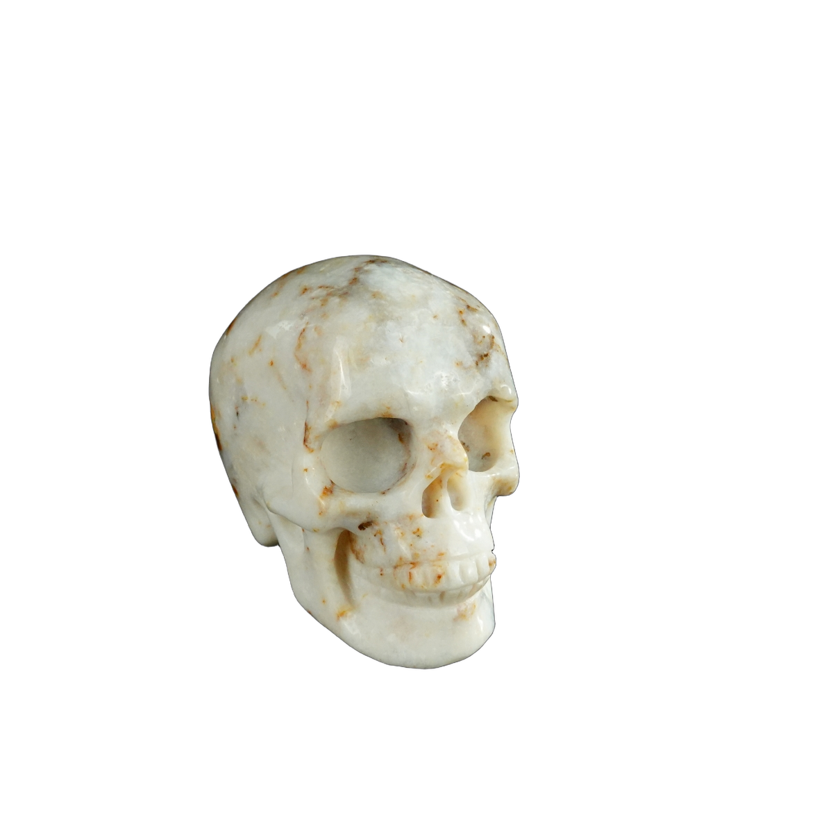 2.2" White Opal Crystal Skull Carving - Unique Piece #WO17