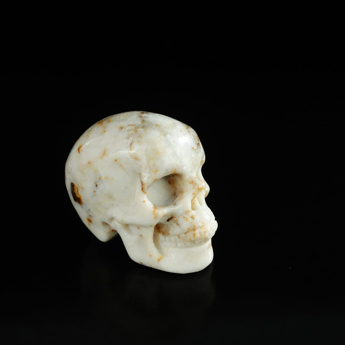 2.2" White Opal Crystal Skull Carving - Unique Piece #WO17