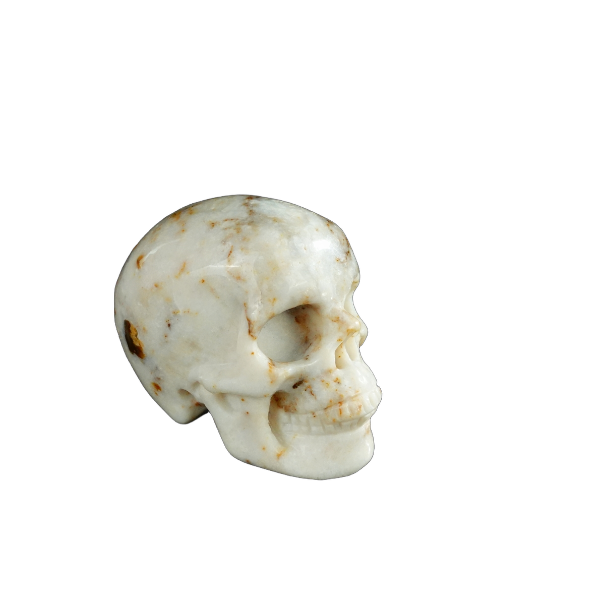 2.2" White Opal Crystal Skull Carving - Unique Piece #WO17