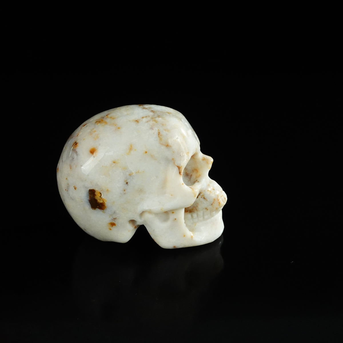 2.2" White Opal Crystal Skull Carving - Unique Piece #WO17